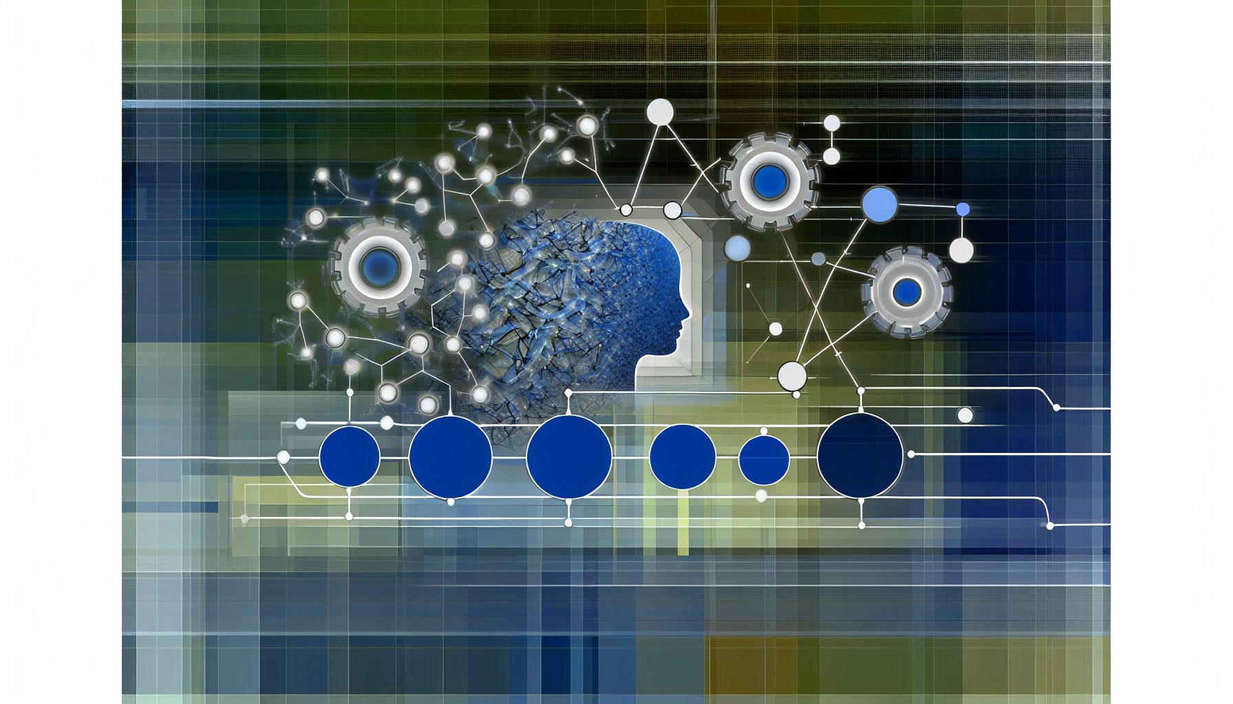 Diverse AI agents in a digital environment symbolize collaboration and workflow efficiency.